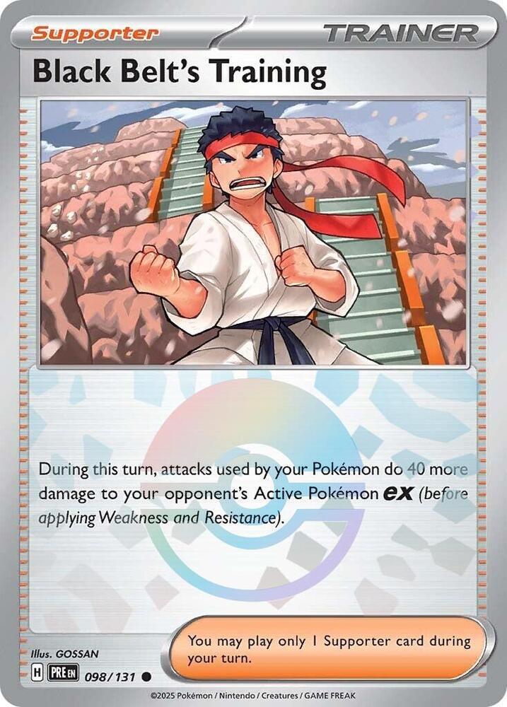 Black Belt's Training (098/131) (Poke Ball Pattern) [Scarlet & Violet: Prismatic Evolutions] | I Want That Stuff Brandon