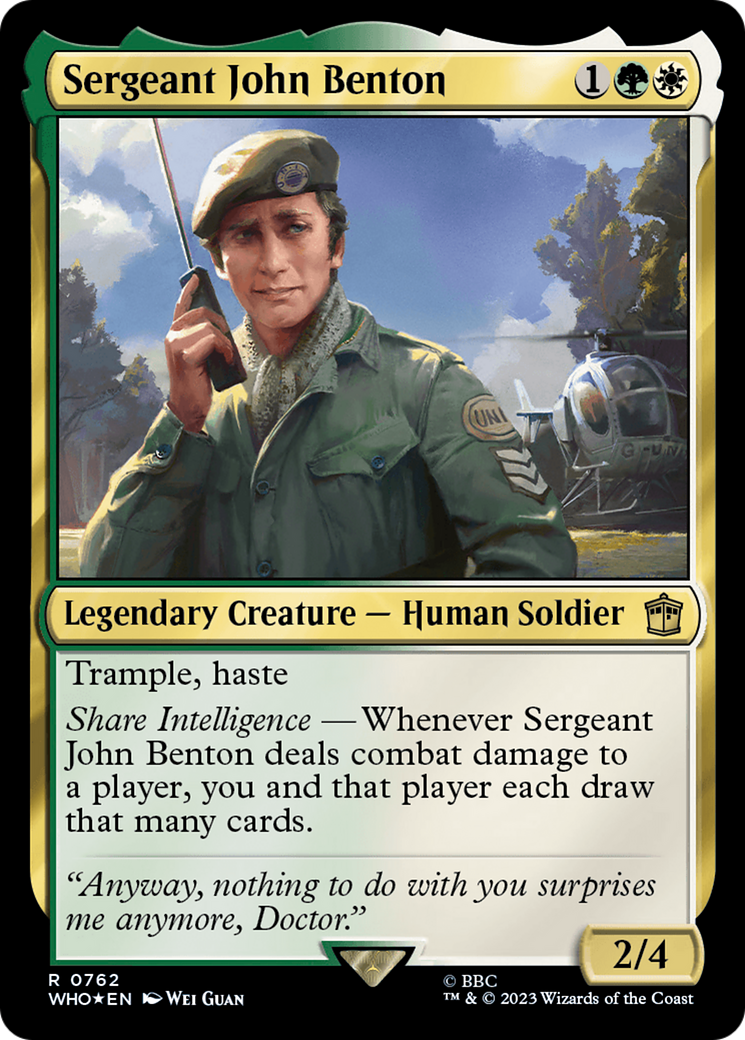 Sergeant John Benton (Surge Foil) [Doctor Who] | I Want That Stuff Brandon