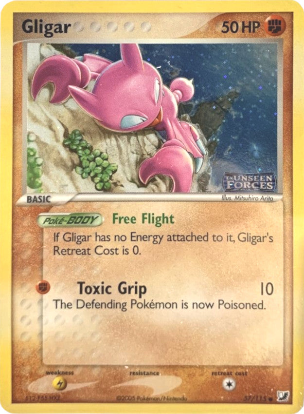 Gligar (57/115) (Stamped) [EX: Unseen Forces] | I Want That Stuff Brandon