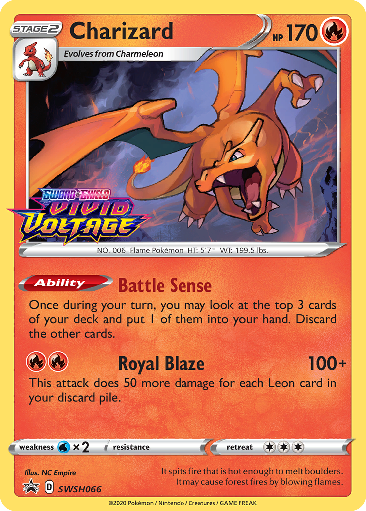 Charizard (SWSH066) (Prerelease Promo) [Sword & Shield: Black Star Promos] | I Want That Stuff Brandon