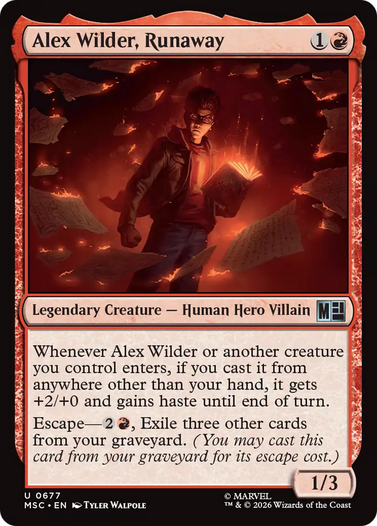 Alex Wilder, Runaway [Marvel Super Heroes Commander] | I Want That Stuff Brandon