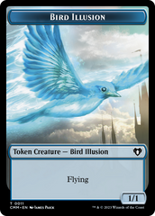 Spirit (0039) // Bird Illusion Double-Sided Token [Commander Masters Tokens] | I Want That Stuff Brandon