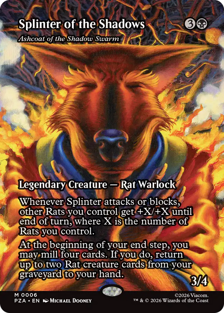 Splinter of the Shadows - Ashcoat of the Shadow Swarm (Borderless) [Teenage Mutant Ninja Turtles Eternal-Legal] | I Want That Stuff Brandon