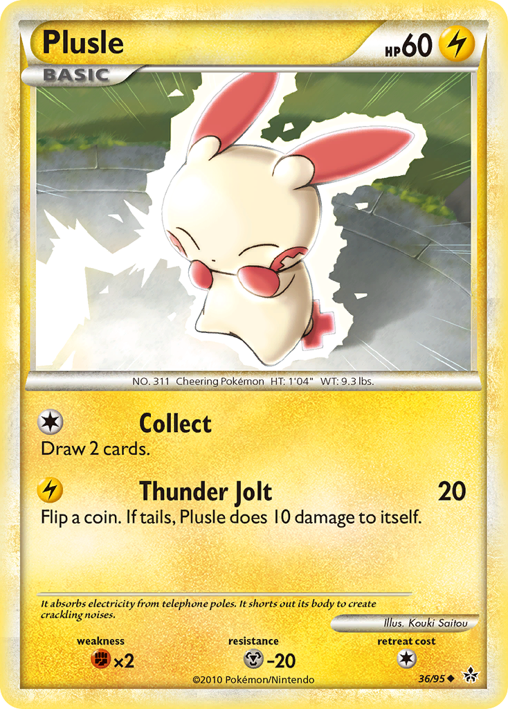 Plusle (36/95) [HeartGold & SoulSilver: Unleashed] | I Want That Stuff Brandon