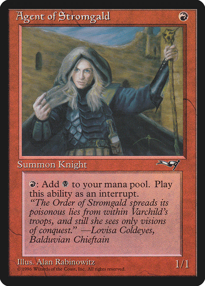 Agent of Stromgald (Holding Staff) [Alliances] | I Want That Stuff Brandon