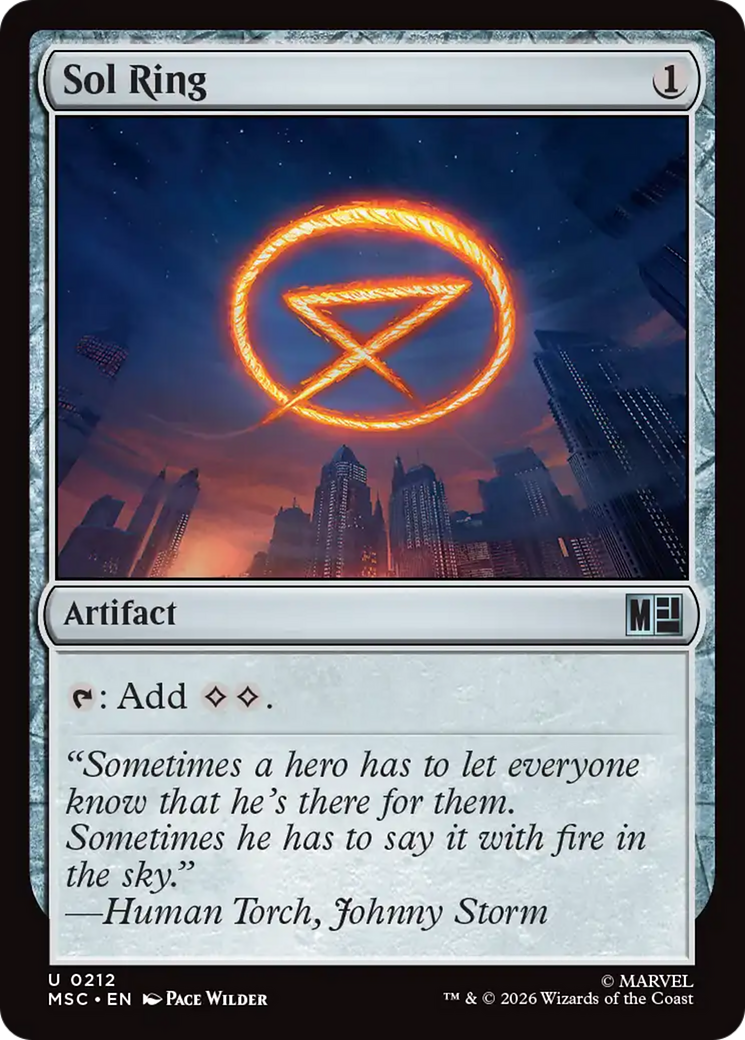 Sol Ring (0212) (Surge Foil) [Marvel Super Heroes Commander] | I Want That Stuff Brandon