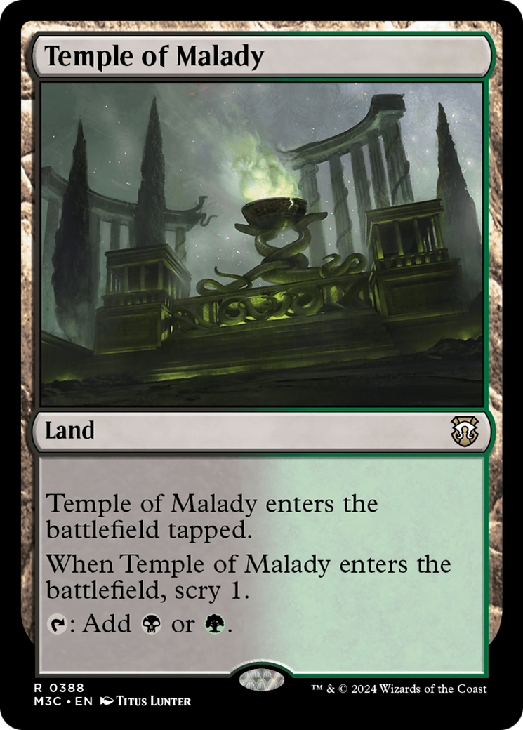 Temple of Malady (Ripple Foil) [Modern Horizons 3 Commander] | I Want That Stuff Brandon