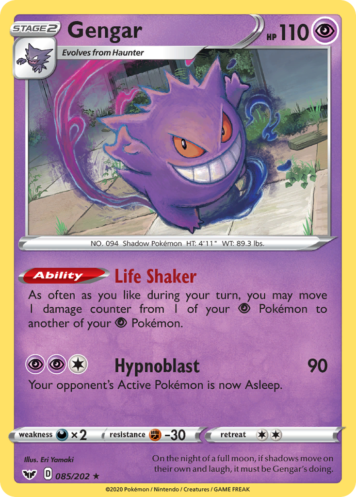 Gengar (085/202) [Sword & Shield: Base Set] | I Want That Stuff Brandon