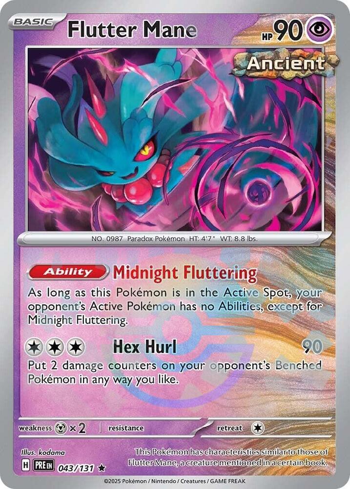 Flutter Mane (043/131) (Poke Ball Pattern) [Scarlet & Violet: Prismatic Evolutions] | I Want That Stuff Brandon