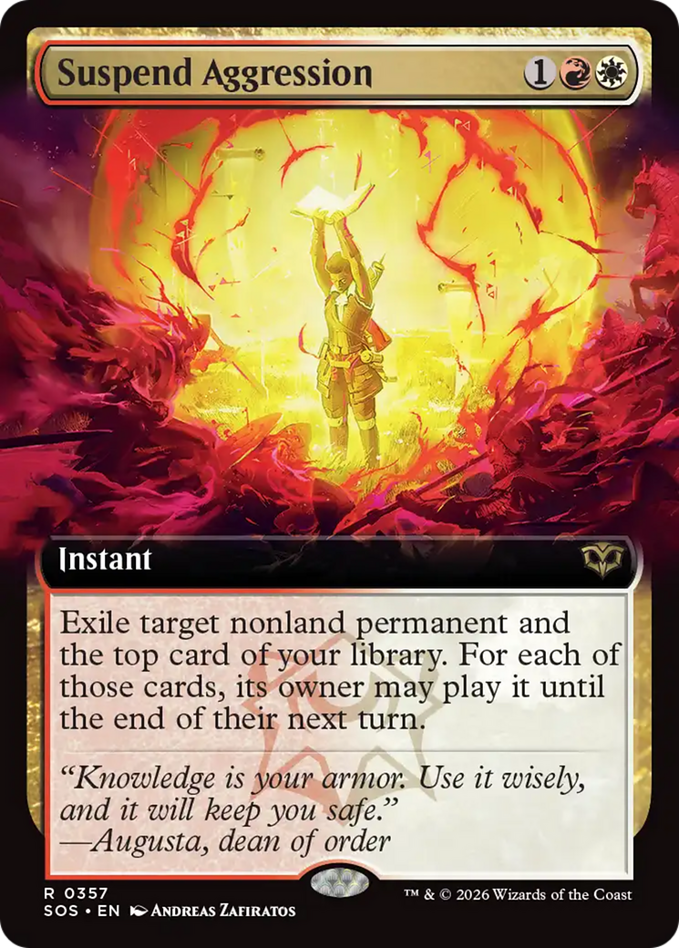 Suspend Aggression (Extended Art) [Secrets of Strixhaven] | I Want That Stuff Brandon