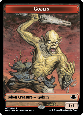 Goblin // Saproling Double-Sided Token [Dominaria Remastered Tokens] | I Want That Stuff Brandon