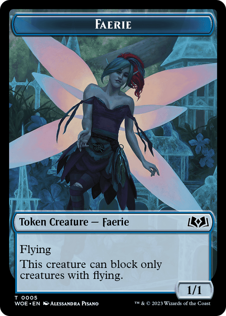 Faerie // Food (0011) Double-Sided Token [Wilds of Eldraine Tokens] | I Want That Stuff Brandon