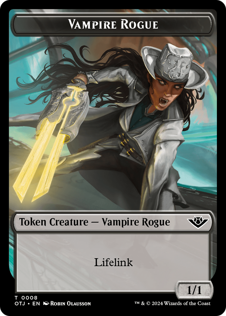 Treasure // Vampire Rogue Double-Sided Token [Outlaws of Thunder Junction Tokens] | I Want That Stuff Brandon
