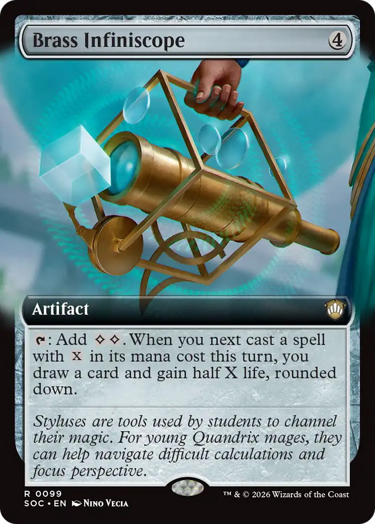 Brass Infiniscope (Extended Art) [Secrets of Strixhaven Commander] | I Want That Stuff Brandon