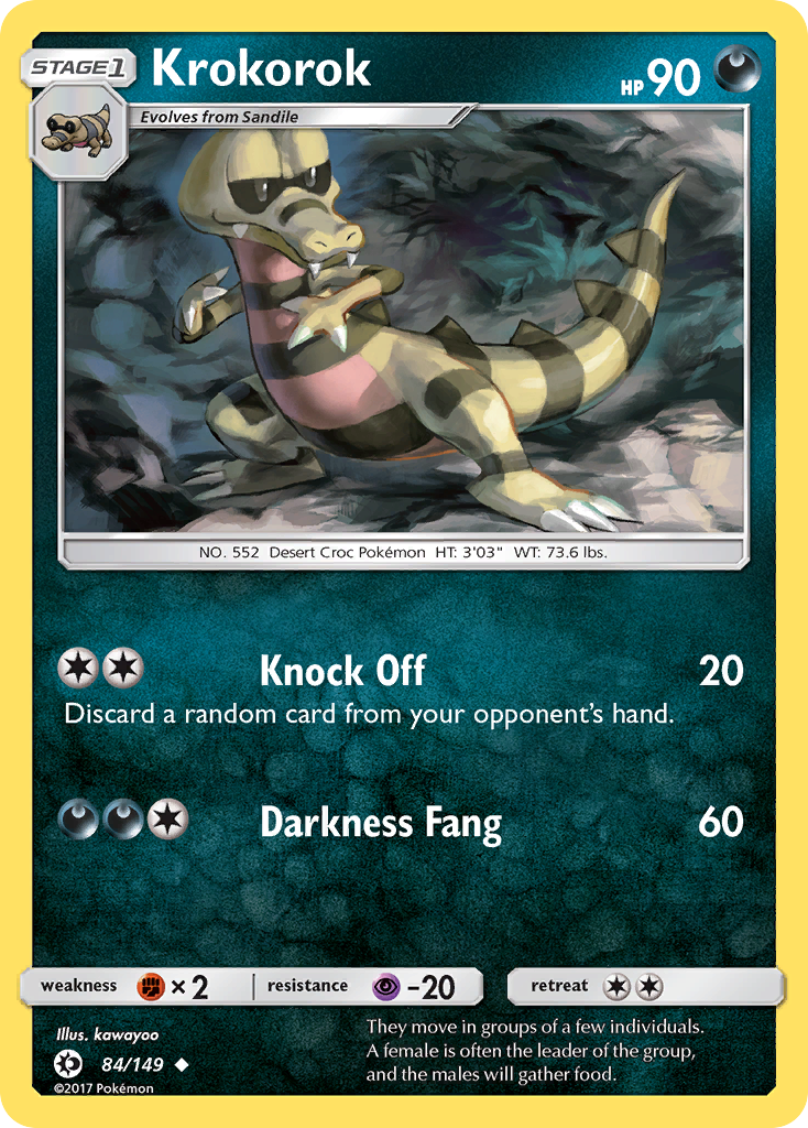 Krokorok (84/149) [Sun & Moon: Base Set] | I Want That Stuff Brandon