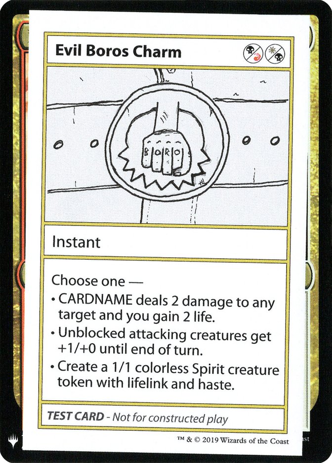 Evil Boros Charm [Mystery Booster Playtest Cards] | I Want That Stuff Brandon