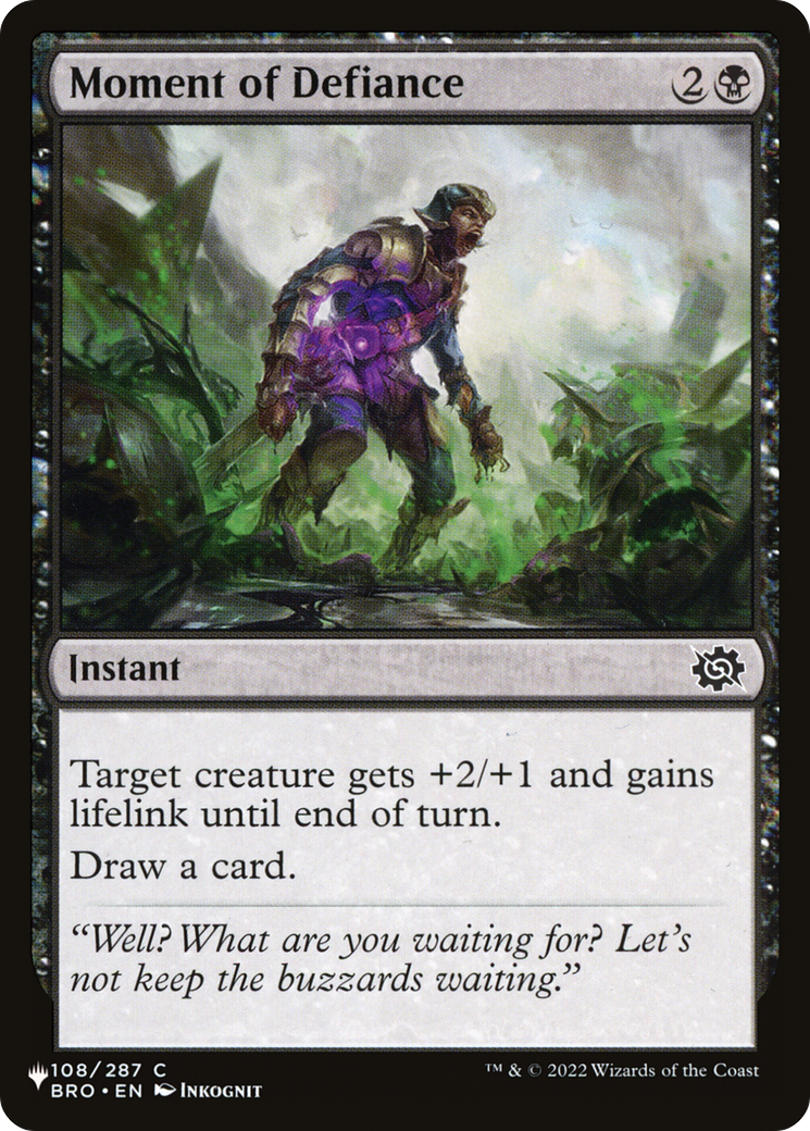 Moment of Defiance [The List] | I Want That Stuff Brandon