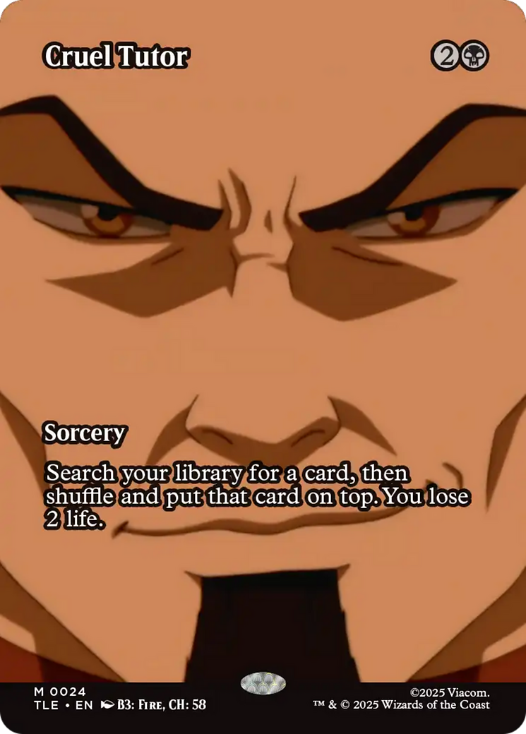 Cruel Tutor (Borderless) [Avatar: The Last Airbender: Eternal-Legal] | I Want That Stuff Brandon