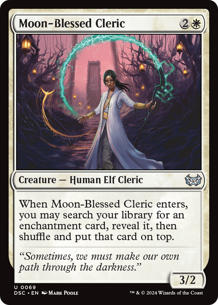 Moon-Blessed Cleric [Duskmourn: House of Horror Commander] | I Want That Stuff Brandon