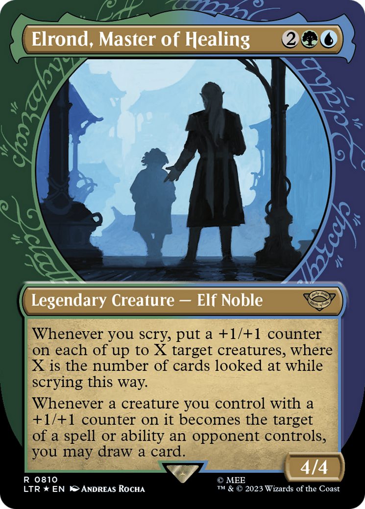Elrond, Master of Healing (Showcase) (Surge Foil) [The Lord of the Rings: Tales of Middle-Earth] | I Want That Stuff Brandon
