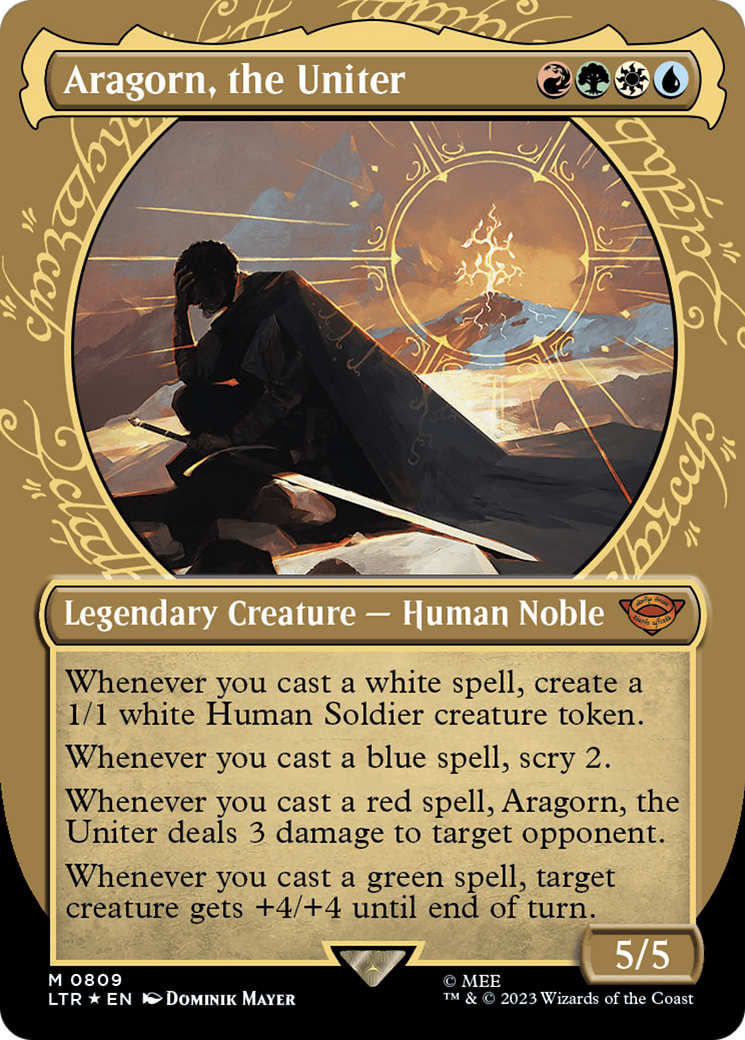 Aragorn, the Uniter (Showcase) (Surge Foil) [The Lord of the Rings: Tales of Middle-Earth] | I Want That Stuff Brandon