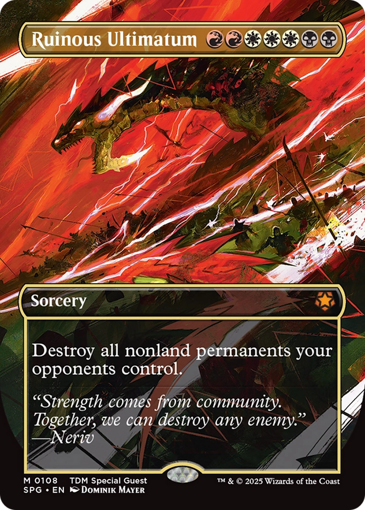 Ruinous Ultimatum (Borderless) [Tarkir: Dragonstorm Special Guests] | I Want That Stuff Brandon