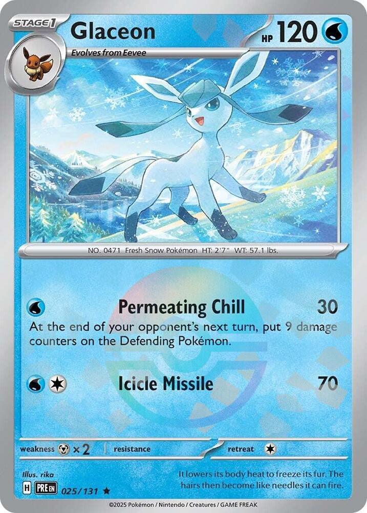 Glaceon (025/131) (Poke Ball Pattern) [Scarlet & Violet: Prismatic Evolutions] | I Want That Stuff Brandon