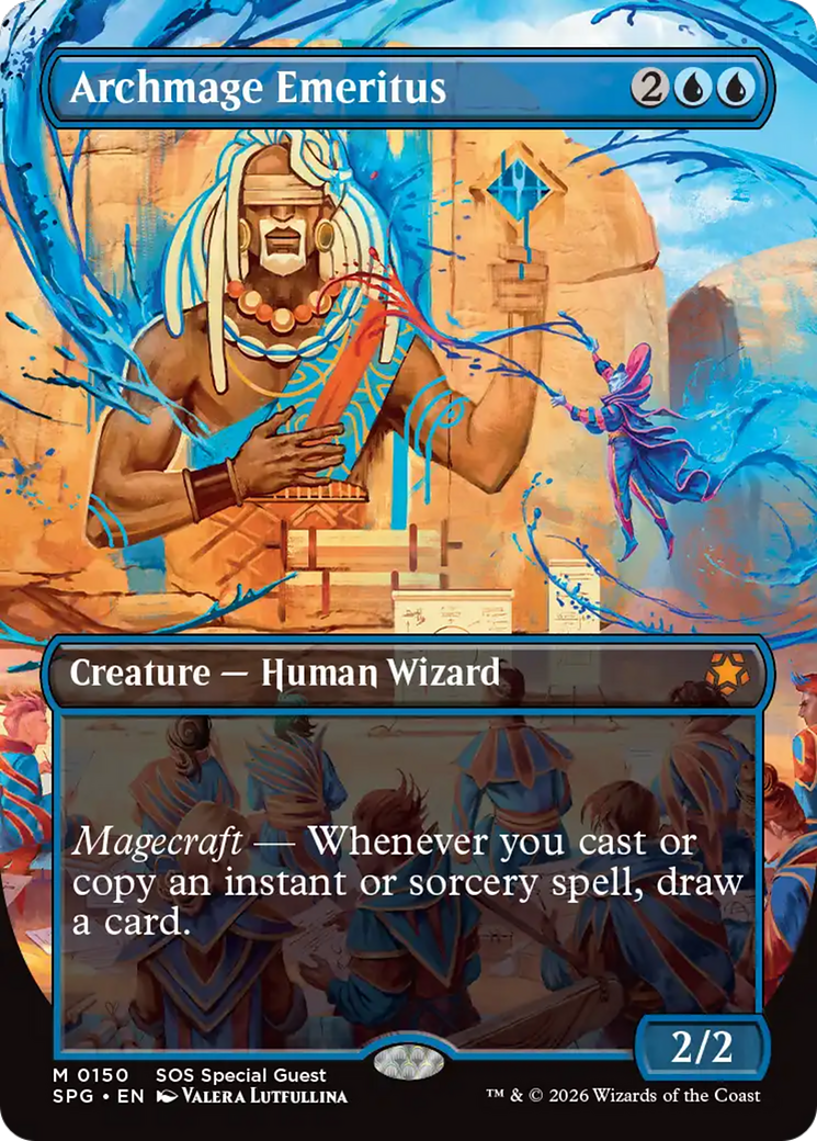 Archmage Emeritus (Borderless) [Secrets of Strixhaven Special Guests] | I Want That Stuff Brandon