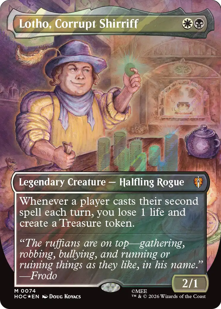 Lotho, Corrupt Shirriff (Borderless) (Surge Foil) [The Hobbit: Eternal-Legal] | I Want That Stuff Brandon