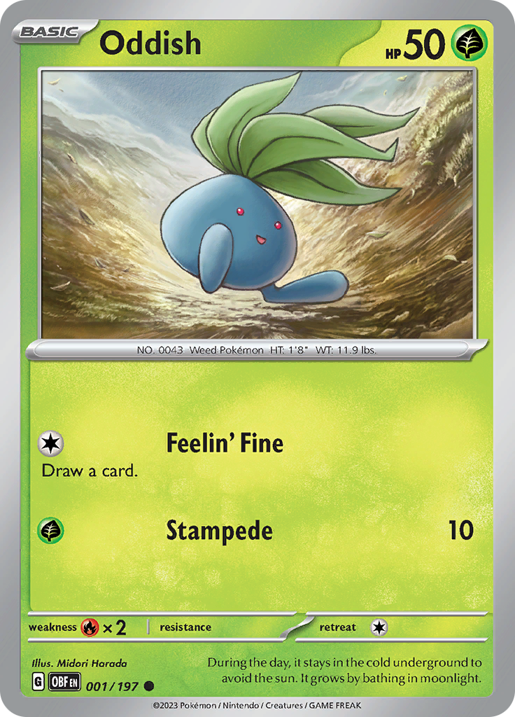 Oddish (001/197) [Scarlet & Violet: Obsidian Flames] | I Want That Stuff Brandon