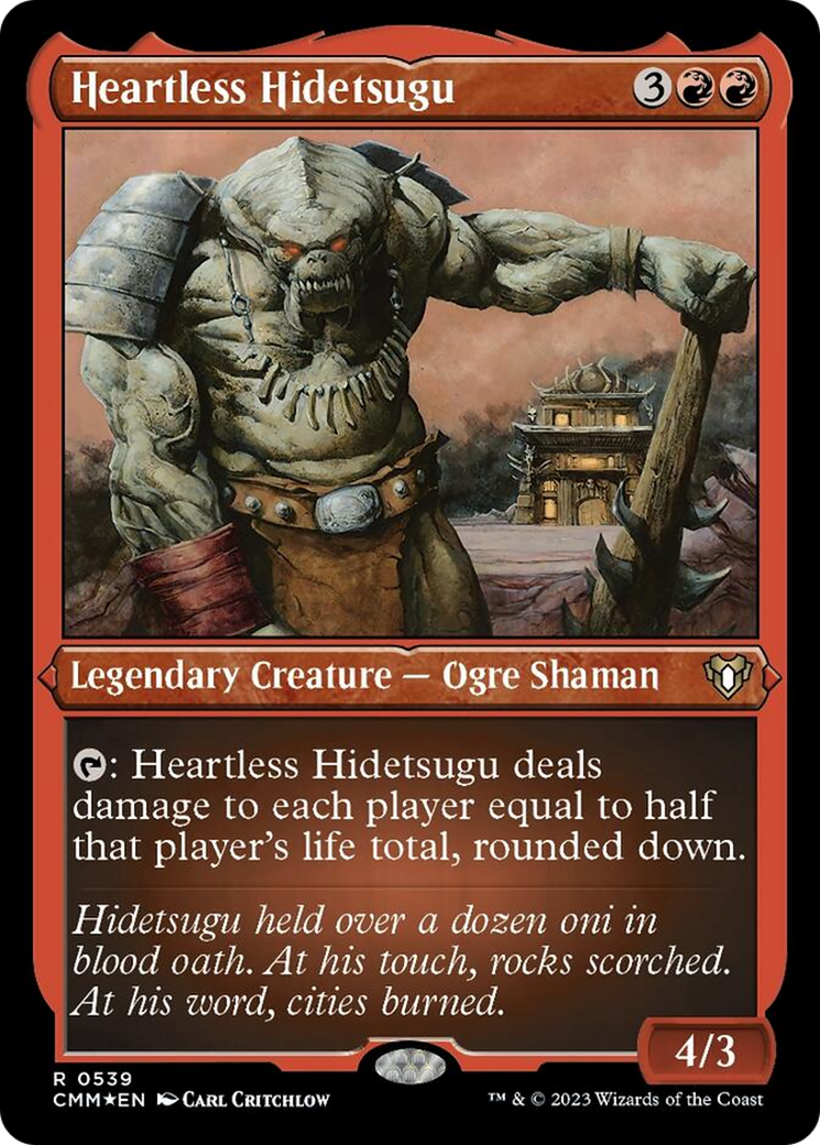 Heartless Hidetsugu (Foil Etched) [Commander Masters] | I Want That Stuff Brandon