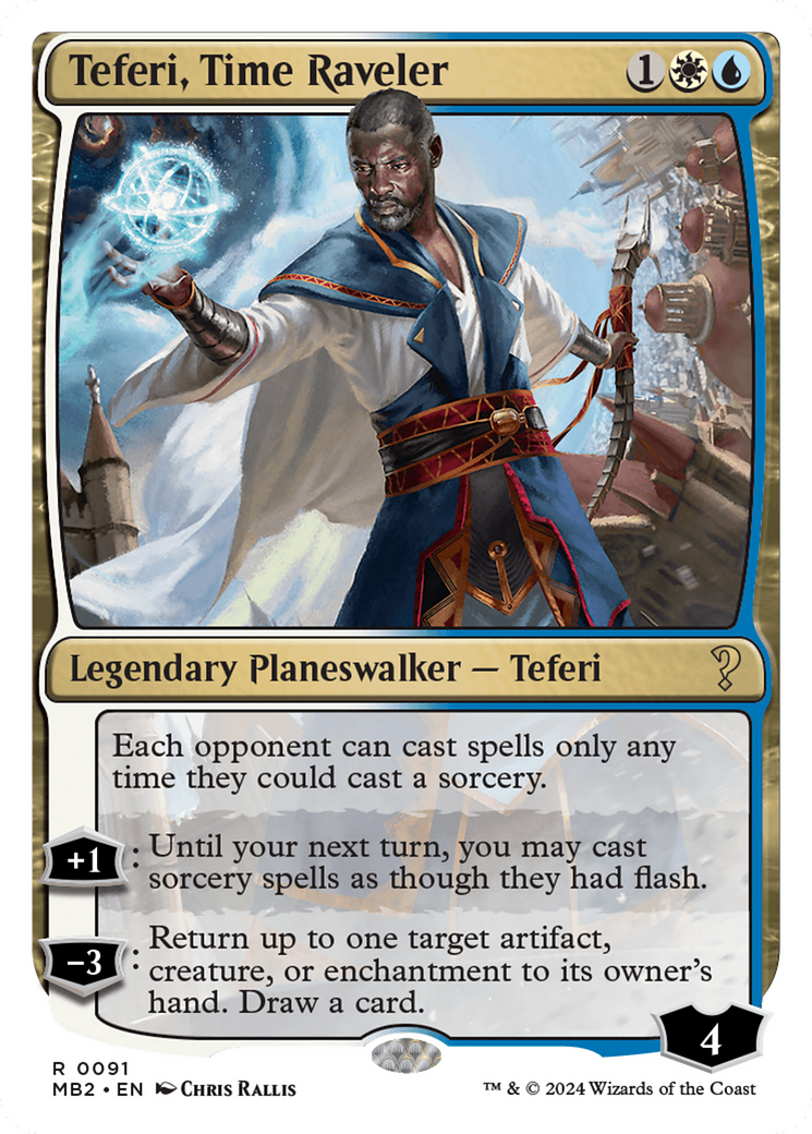 Teferi, Time Raveler (White Border) [Mystery Booster 2] | I Want That Stuff Brandon