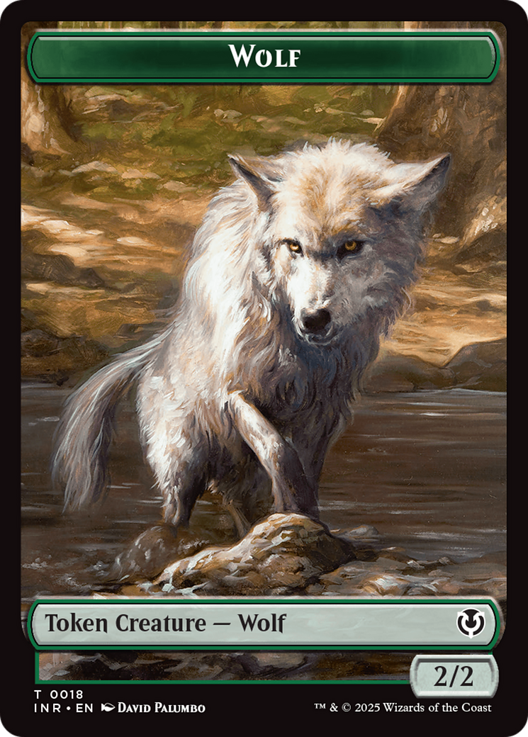 Wolf (0018) // Emblem - Arlinn, Embraces by the Moon Double-Sided Token [Innistrad Remastered Tokens] | I Want That Stuff Brandon