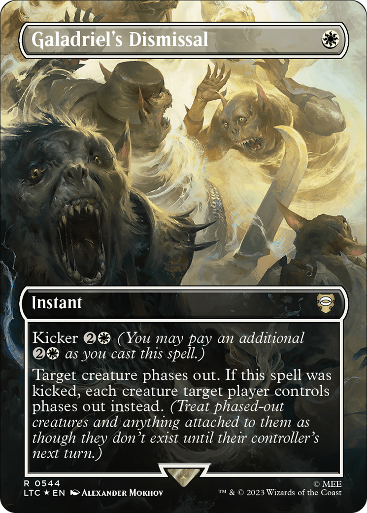 Galadriel's Dismissal (Borderless) (Surge Foil) [The Lord of the Rings: Tales of Middle-Earth Commander] | I Want That Stuff Brandon