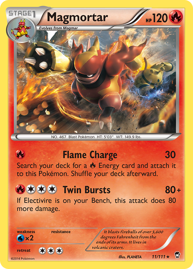 Magmortar (11/111) [XY: Furious Fists] | I Want That Stuff Brandon