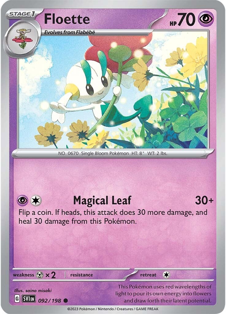 Floette (092/198) [Scarlet & Violet: Base Set] | I Want That Stuff Brandon