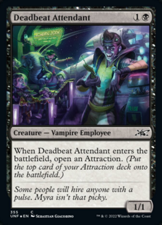 Deadbeat Attendant (Galaxy Foil) [Unfinity] | I Want That Stuff Brandon