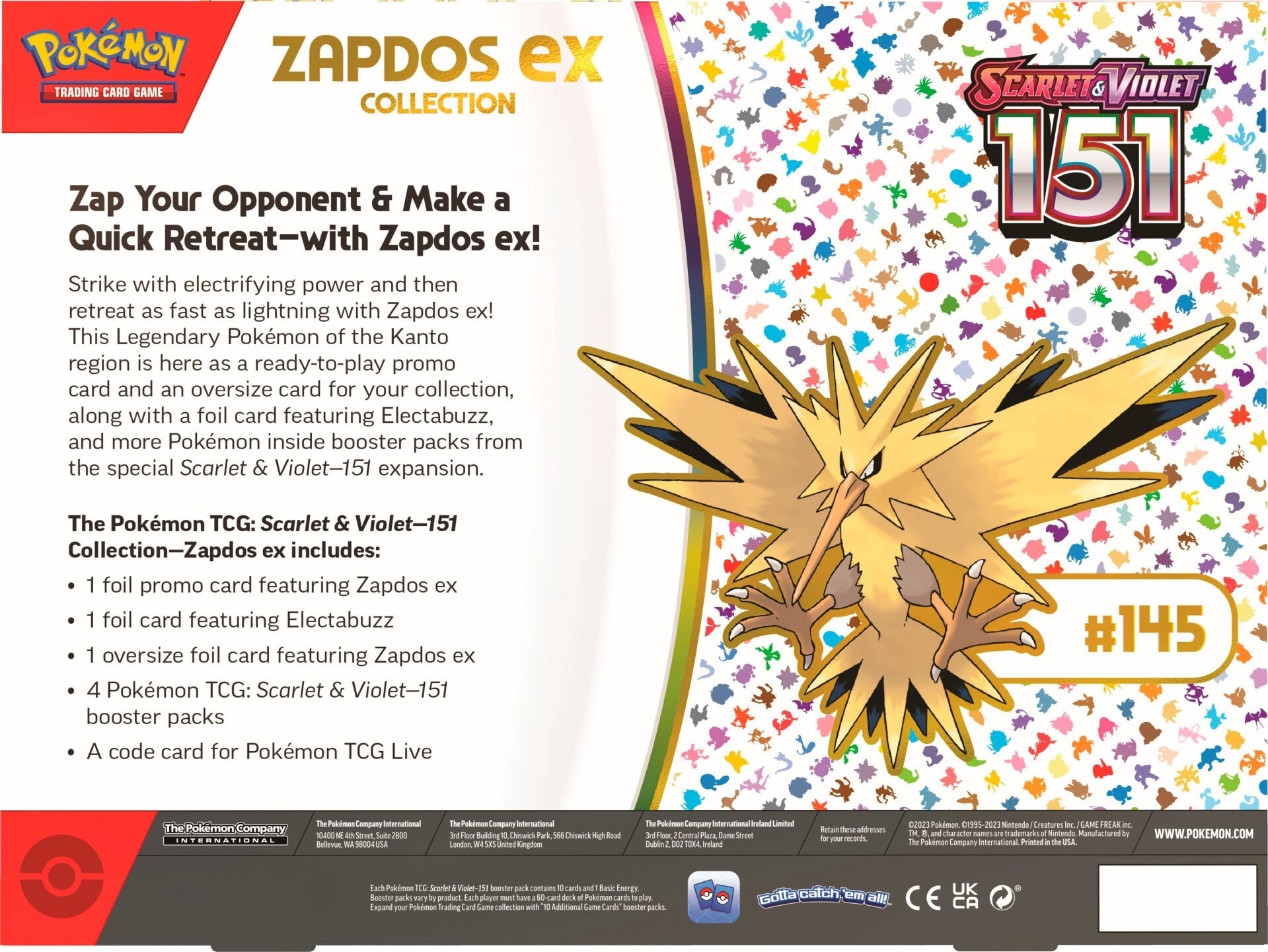 Scarlet & Violet: 151 - Zapdos ex Box | I Want That Stuff Brandon