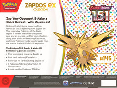 Scarlet & Violet: 151 - Zapdos ex Box | I Want That Stuff Brandon