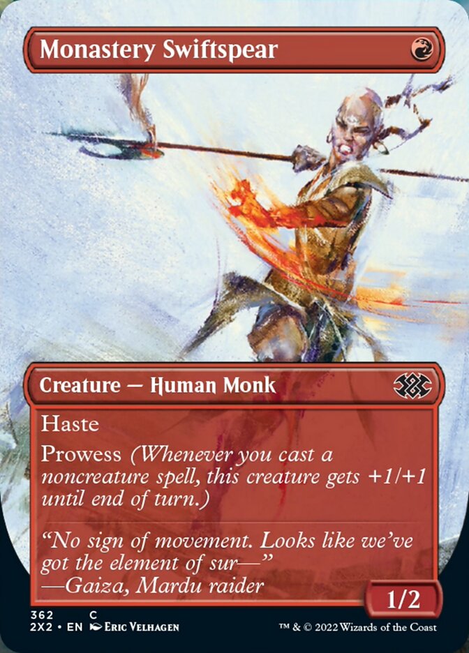 Monastery Swiftspear (Borderless Alternate Art) [Double Masters 2022] | I Want That Stuff Brandon