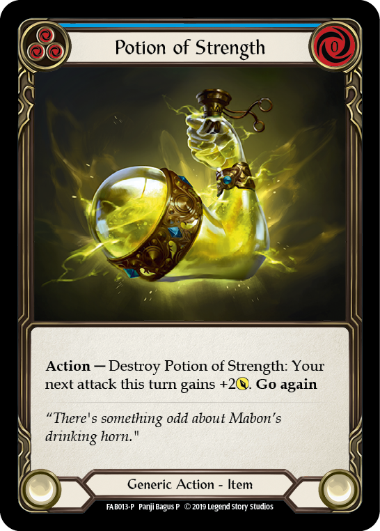 Potion of Strength [FAB013-P] (Promo)  1st Edition Cold Foil | I Want That Stuff Brandon