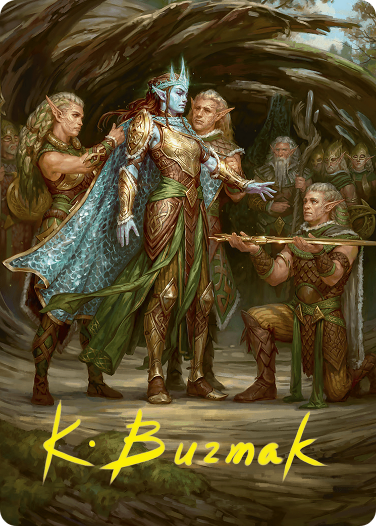 Lathril, Blade of the Elves Art Card (48/54) (Gold-Stamped Signature) [Foundations Art Series] | I Want That Stuff Brandon