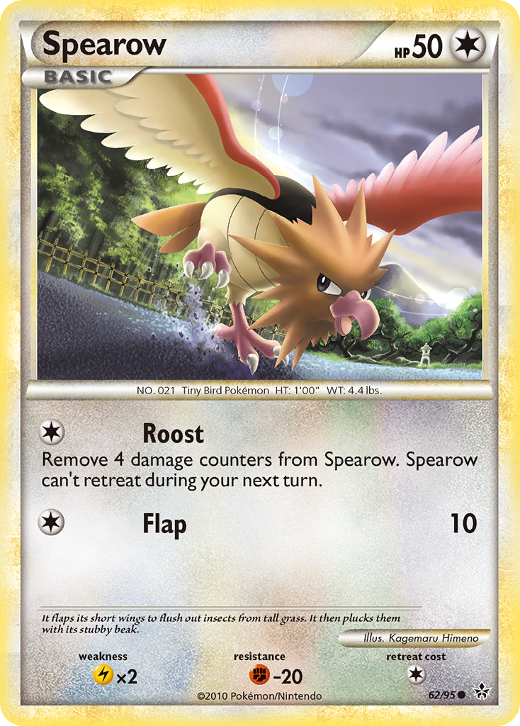 Spearow (62/95) [HeartGold & SoulSilver: Unleashed] | I Want That Stuff Brandon