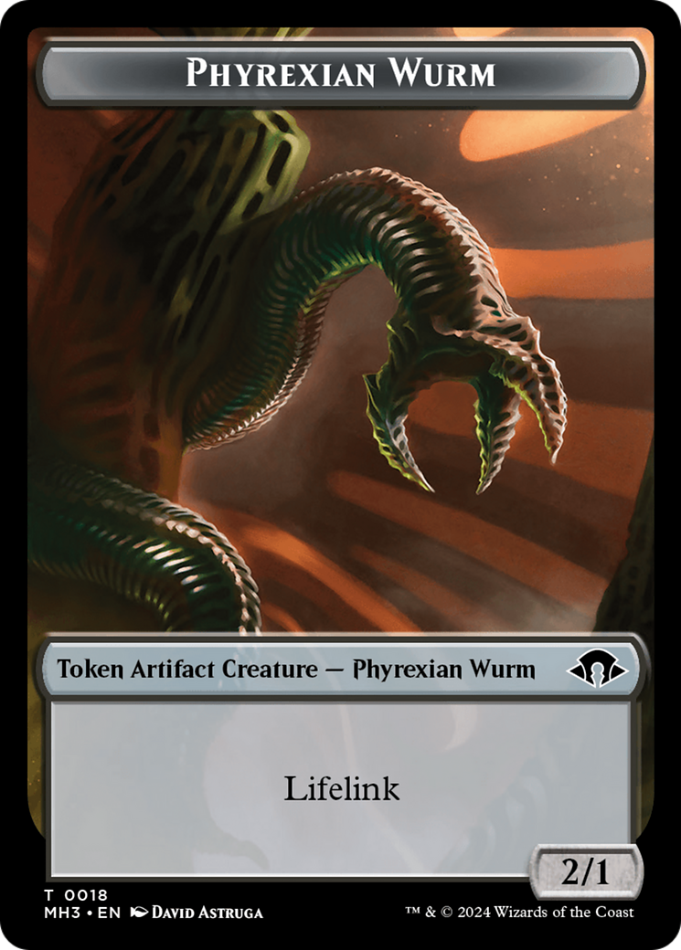 Phyrexian Wurm Token (0018) [Modern Horizons 3 Tokens] | I Want That Stuff Brandon