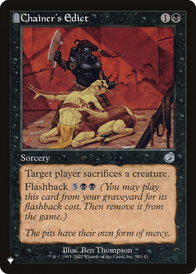 Chainer's Edict [The List Reprints] | I Want That Stuff Brandon