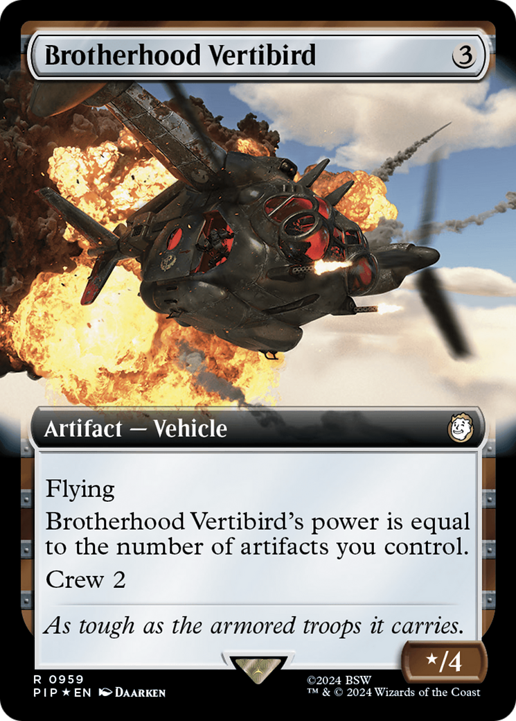 Brotherhood Vertibird (Extended Art) (Surge Foil) [Fallout] | I Want That Stuff Brandon