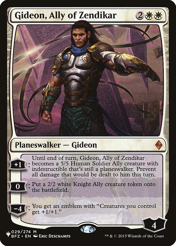 Gideon, Ally of Zendikar [The List] | I Want That Stuff Brandon