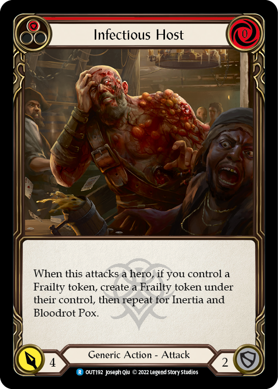 Infectious Host (Red) [OUT192] (Outsiders)  Rainbow Foil | I Want That Stuff Brandon