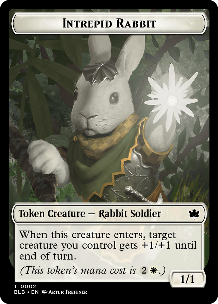 Intrepid Rabbit Token [Bloomburrow Tokens] | I Want That Stuff Brandon