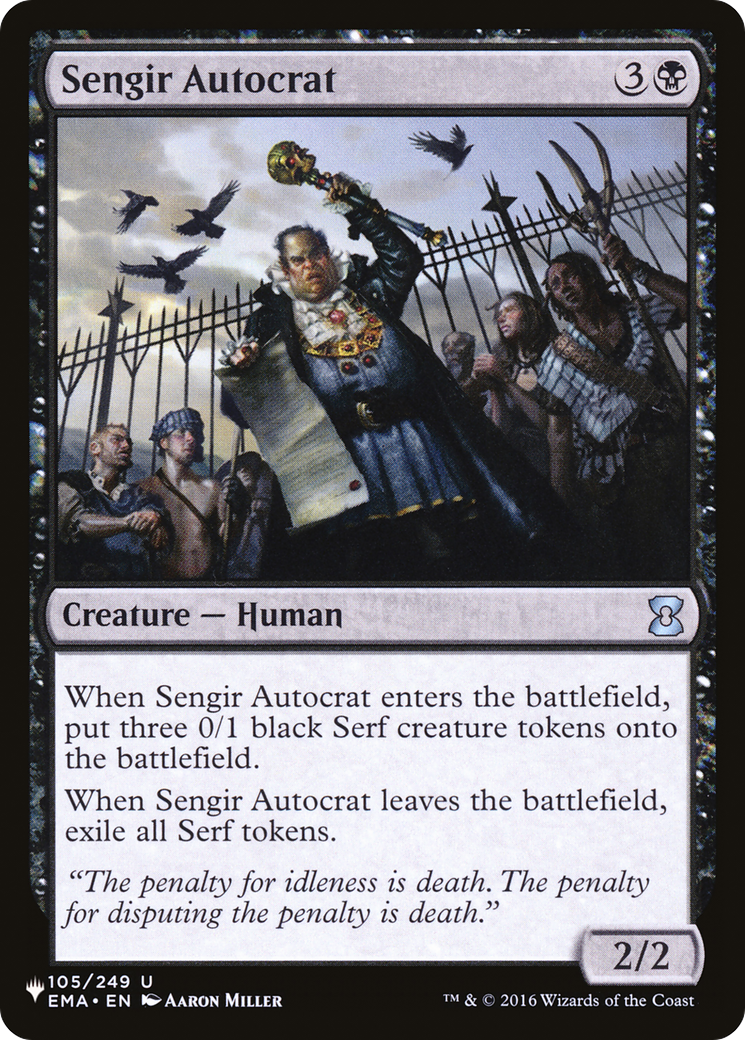 Sengir Autocrat [The List Reprints] | I Want That Stuff Brandon